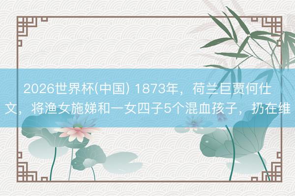 2026世界杯(中国) 1873年，荷兰巨贾何仕文，将渔女施娣和一女四子5个混血孩子，扔在维